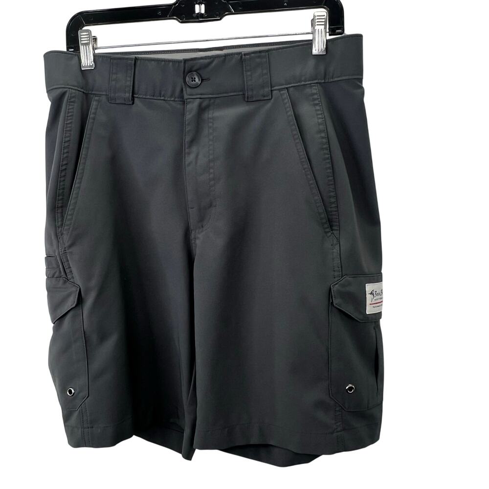 Bimini Bay Outfitters Performance Cargo Shorts 32 Men Gray Sportswear Quick Dry